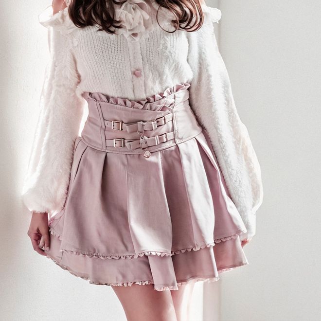 mini skirt, high waist mini skirt, double layer skirt, japanese mini skirt